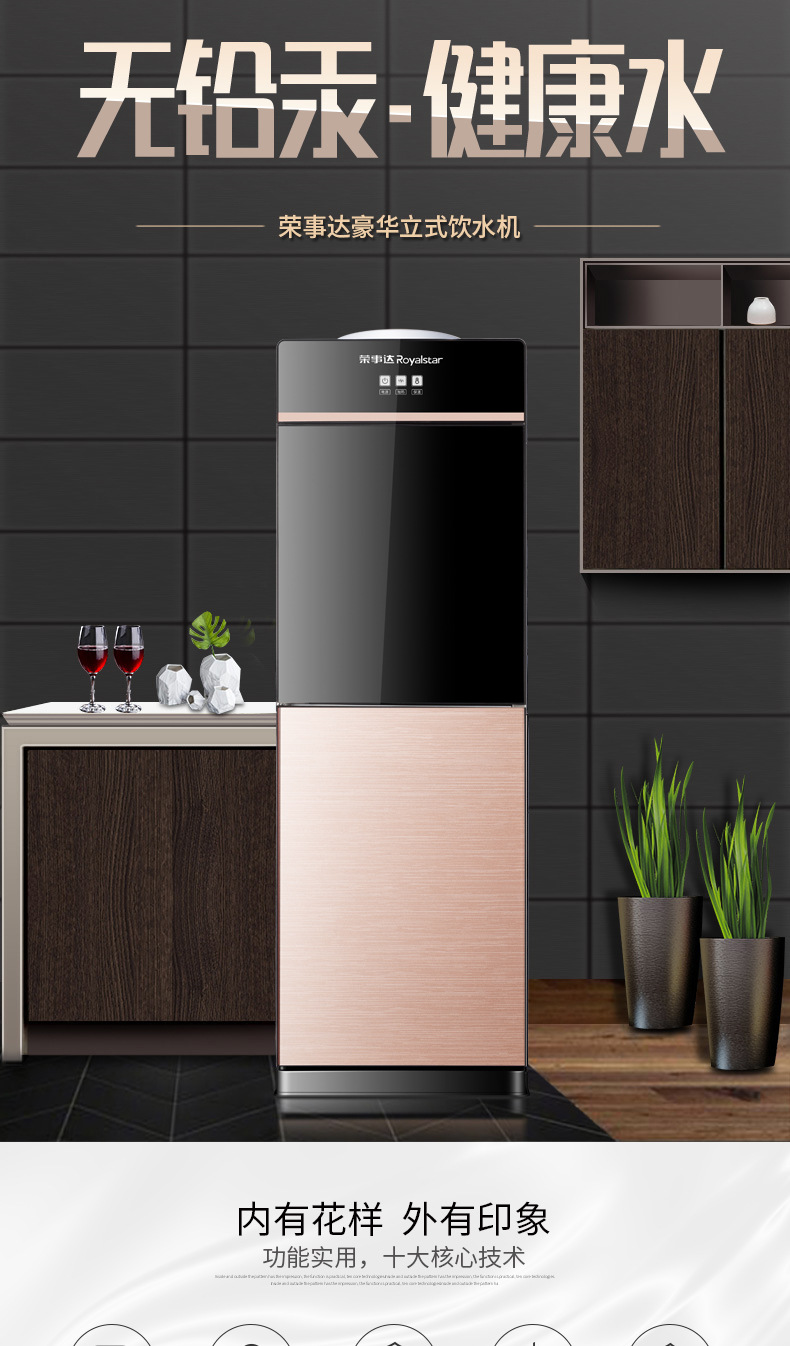 荣事达饮水机立式冷热家用小型全自动冰温热迷你双门新款批发