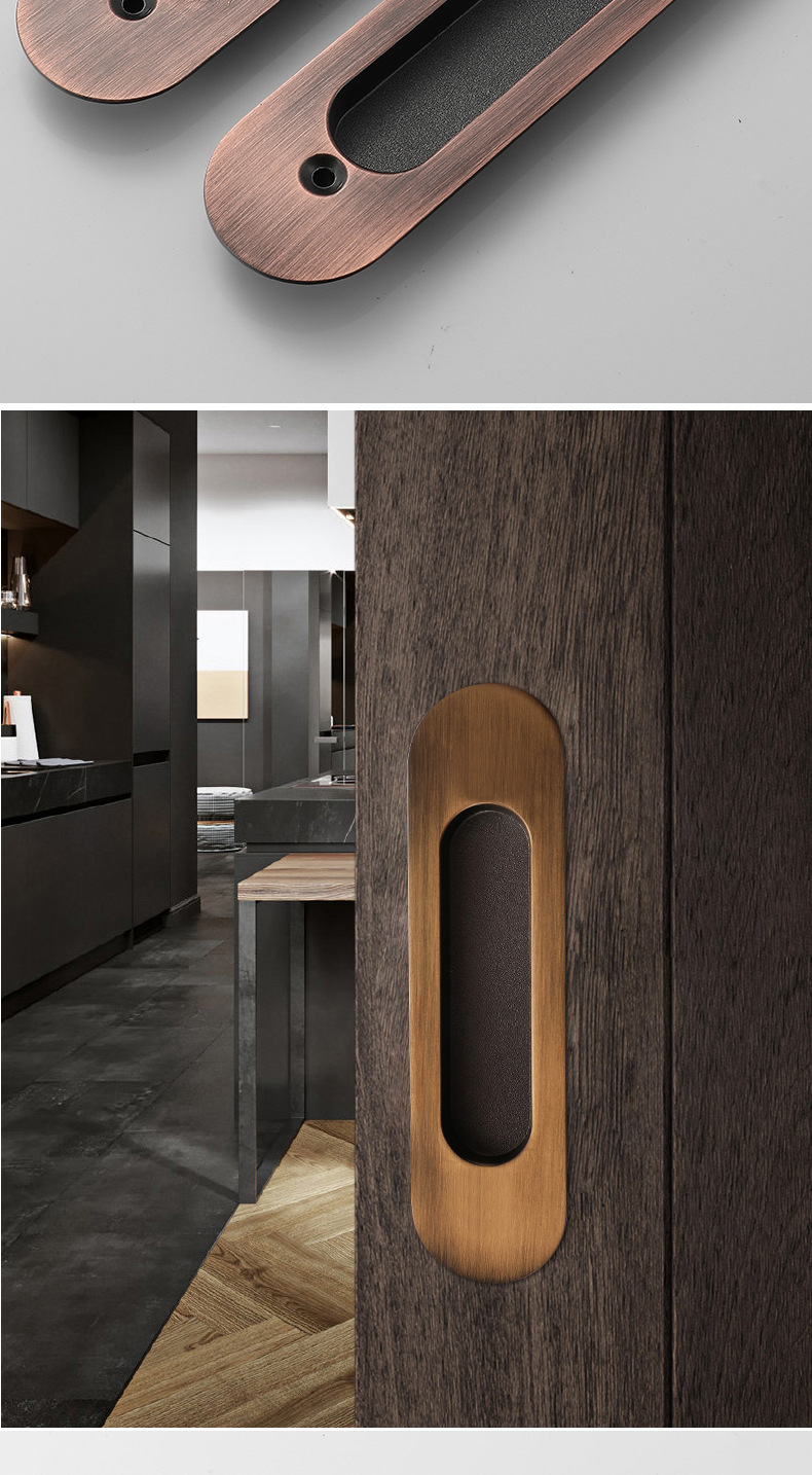 嵌入式内嵌对装把手暗藏式房门推拉门木门移门暗装隐形拉手