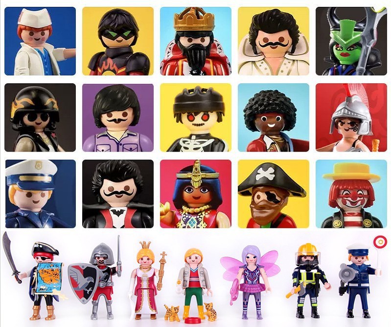 德国playmobil摩比世界铁骑士人偶儿童玩偶公仔摆件男孩玩具战士