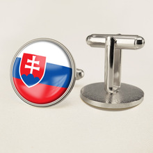 斯洛伐克国旗袖扣 世界各国国旗袖扣