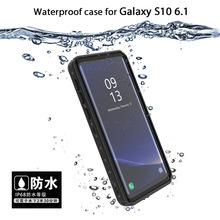 新款适用于三星s10小圆点手机壳防水四角防摔galaxyS10防水保护套