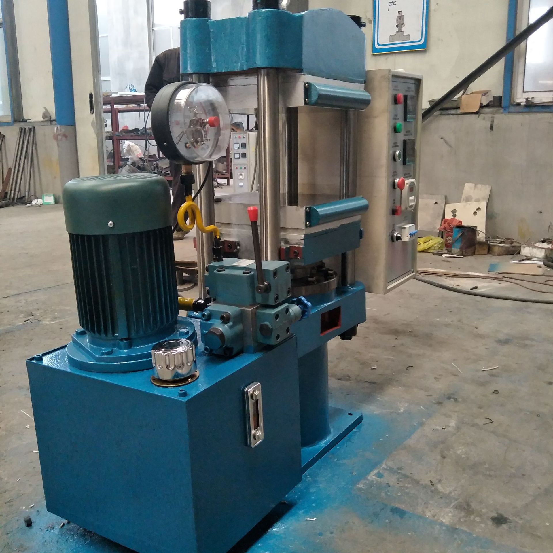 生胶成型橡胶平板硫化机 25t立式液压硫化机 手动硅胶成型设备