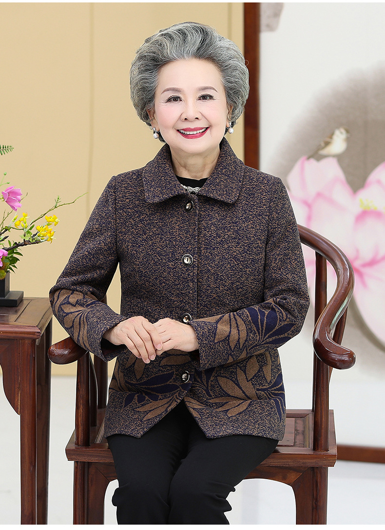 中老年人秋装女装60岁70妈妈上衣奶奶秋装老人外套春秋老太太衣服