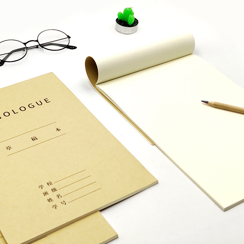 b5草稿本学生数学演算草稿纸作业本加厚护眼空白本计算本子笔记本