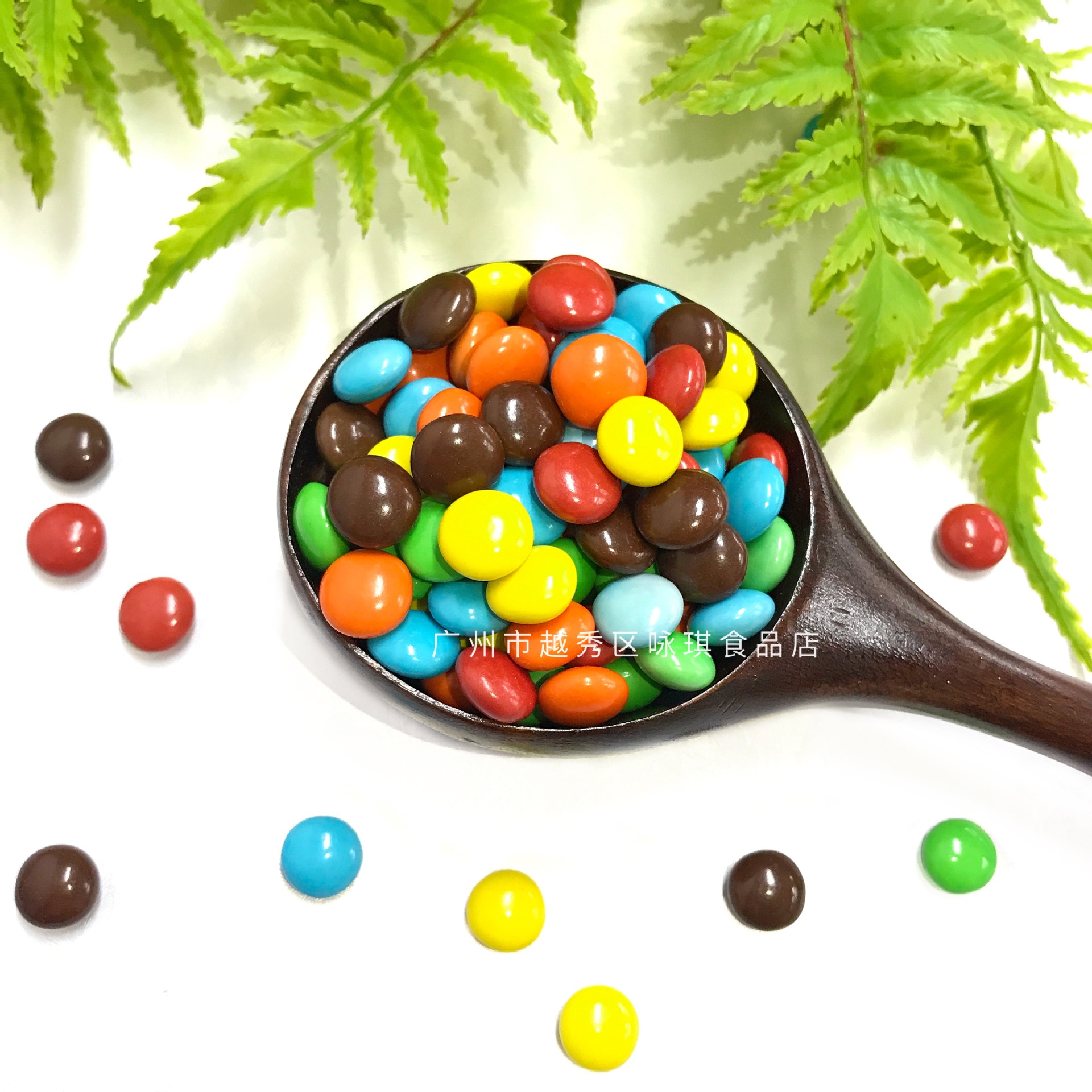 5kg中纽扣形小纽扣形彩色巧克力豆散装批发