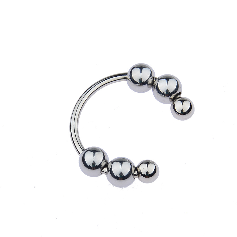 新品情趣用品新款金属男用阳具延时环阴茎环双珠环狼牙套性用品