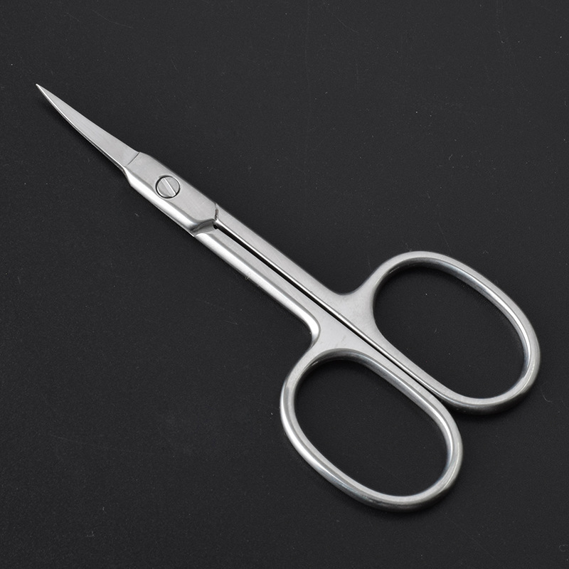 0厚尖弯剪不锈钢彩妆细尖剪3.5厚美容小剪刀镜光砂光款式