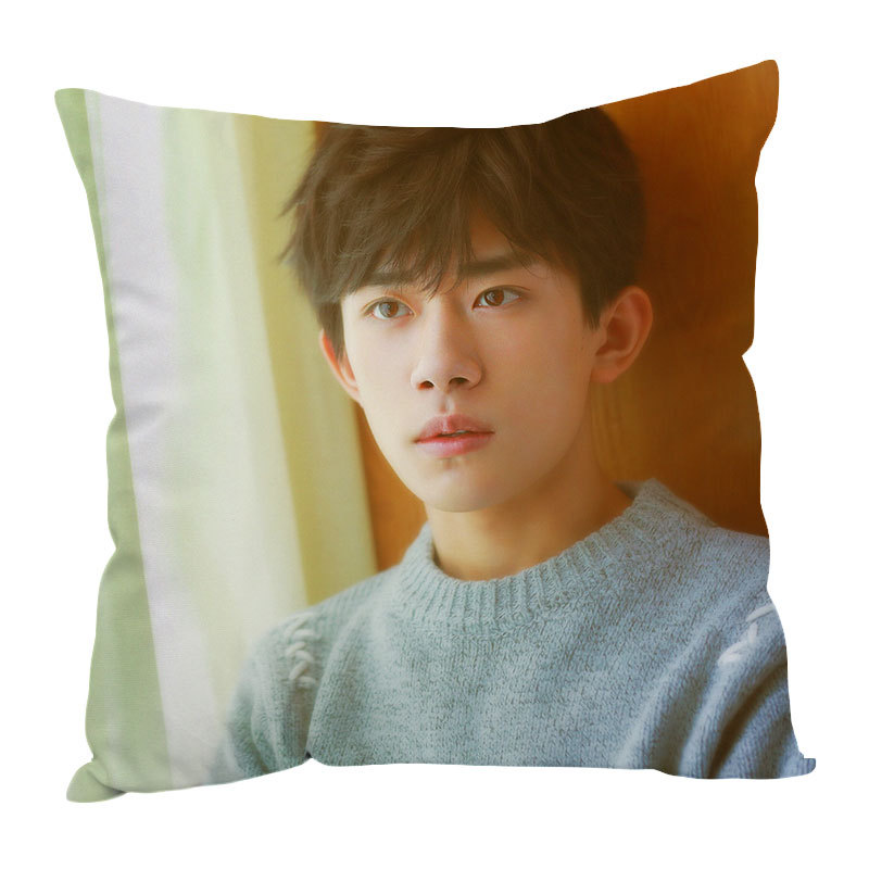 tfboys易烊千玺周边同款抱枕靠垫设计来图设计照片海报生日礼物品