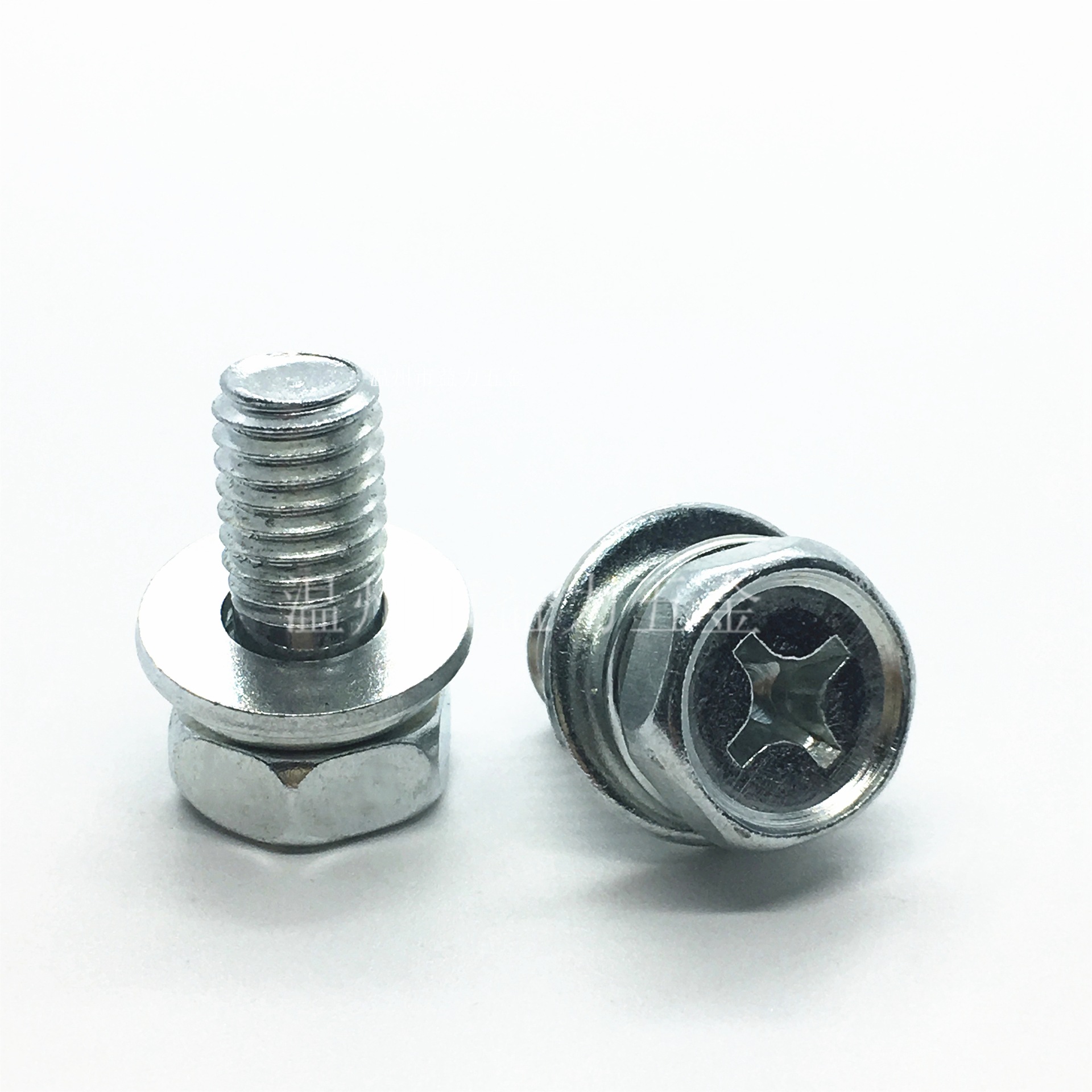 十字槽凹穴外六角头螺栓 弹簧垫圈 平垫圈组合件 三组合螺丝 m6m8