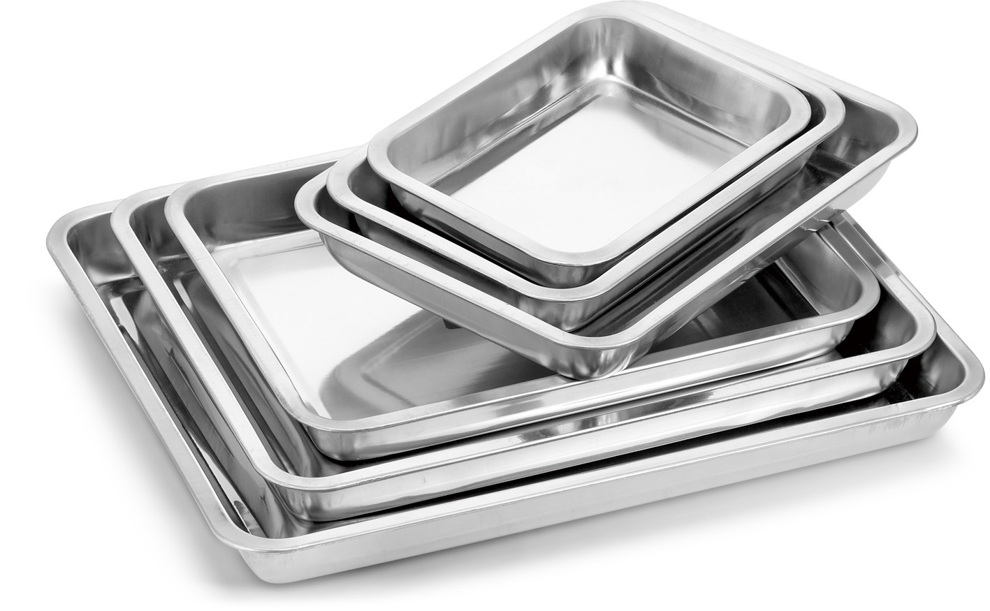 加厚食品级304材质不锈钢方盘 不锈钢蒸饭盘 方形托盘电解抛光