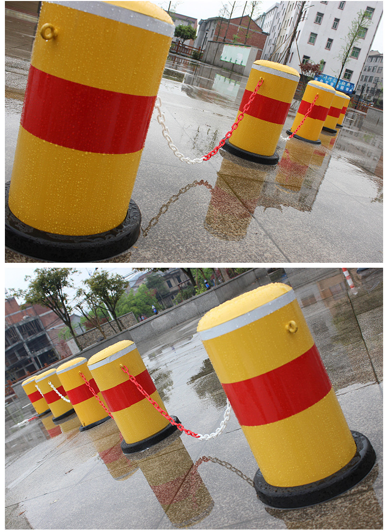 219mm加厚固定款钢管警示柱反光路桩交通安全防撞柱道口桩铁立柱