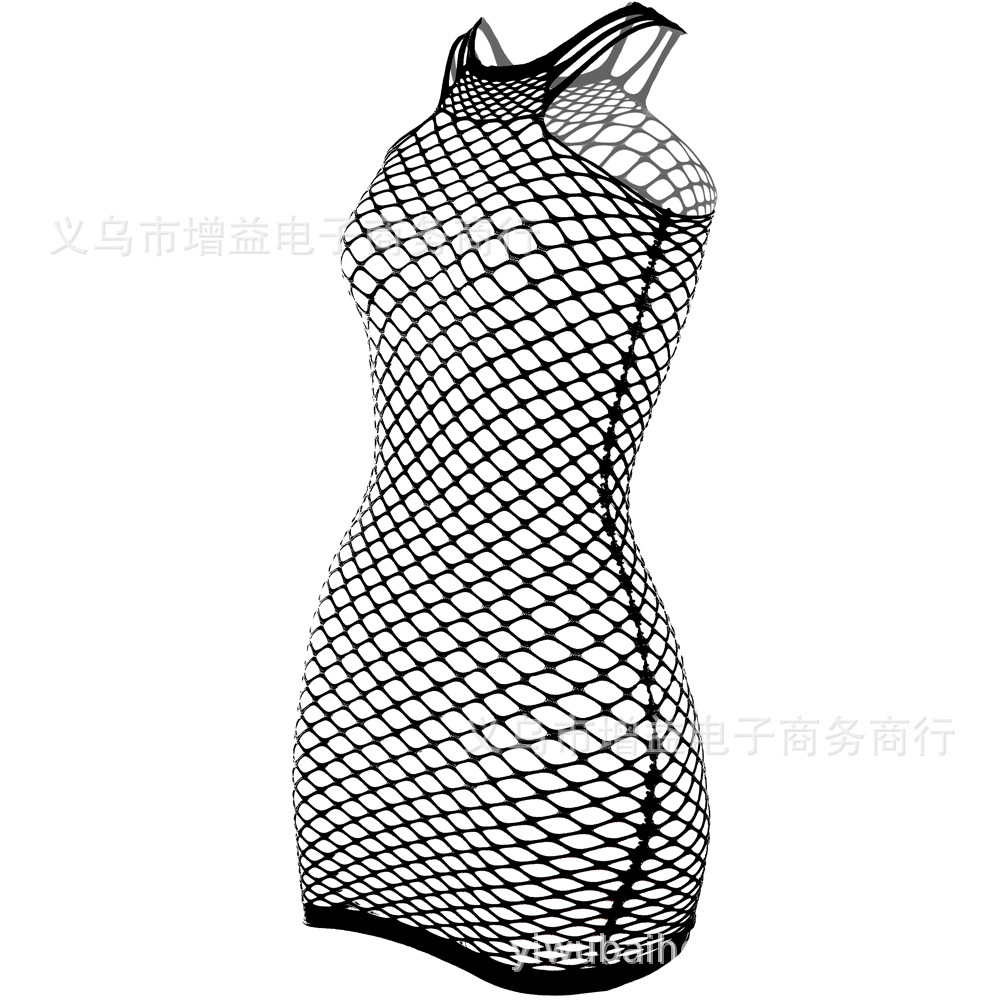 欧美吊带情趣连体性感网衣网裙连身网袜包臀透视渔网速卖通w081