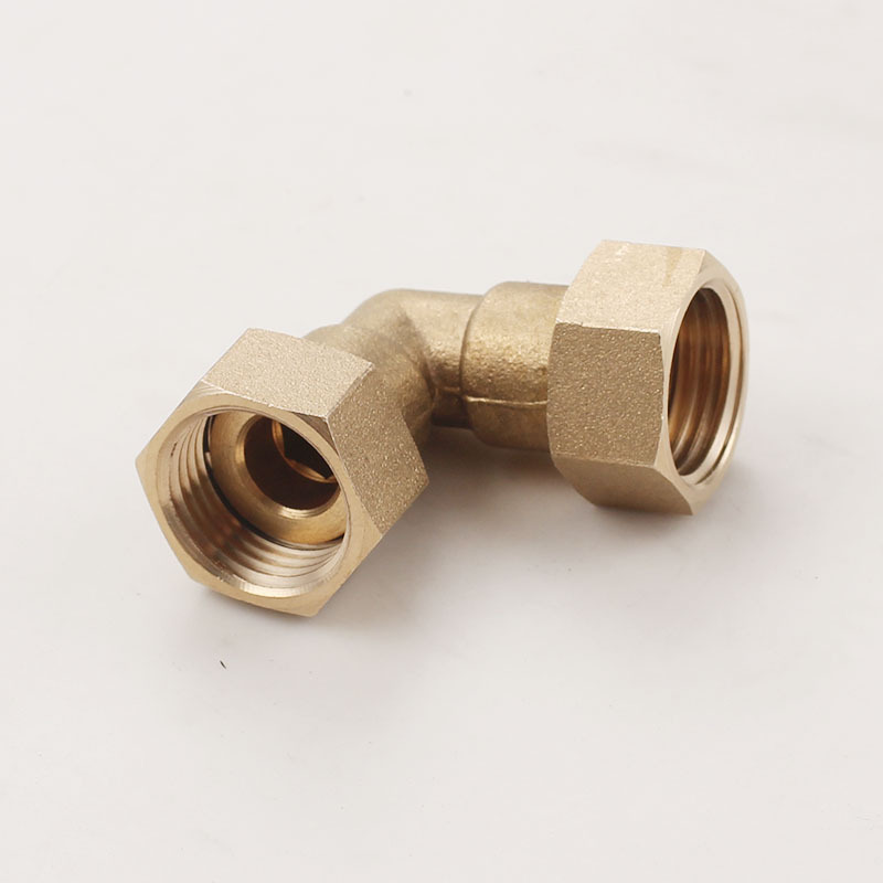 厂价直销水暖五金配件4分内丝活接dn15内丝接头90°弯头铜管接头