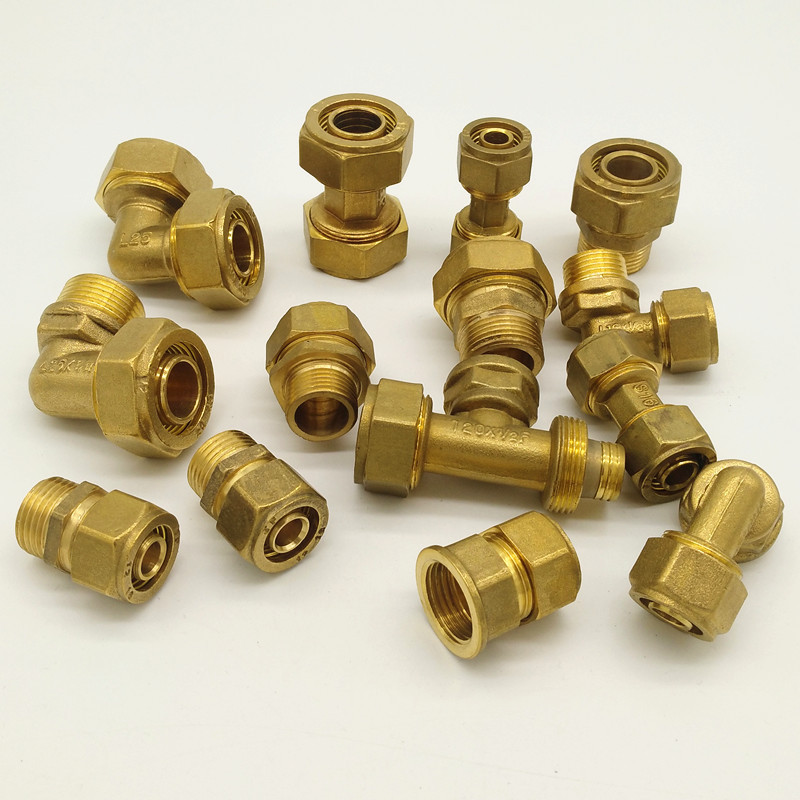 精嫣水暖s16s14s20太阳能热水器铜接头铝塑管铜卡套铜接头