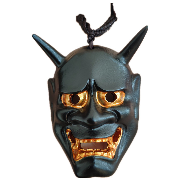 般若面具笑脸项链吊坠特色民族挂饰复古挂坠恐怖朋克般若鬼首吊饰