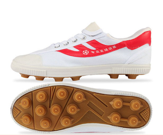 正品双星足球鞋双星帆布足球鞋甲b足球鞋帆布碎钉子鞋成人儿童