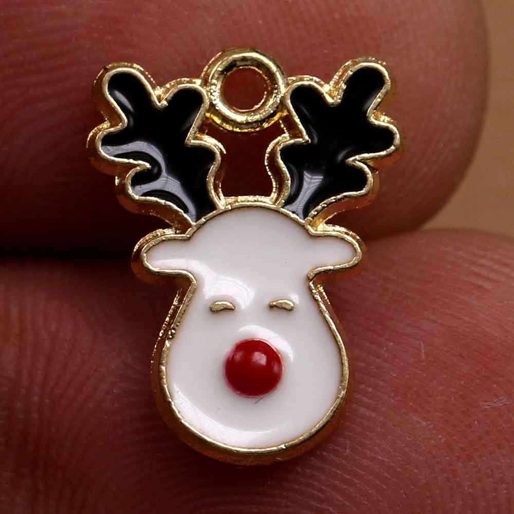 欧美外贸热销 17*13mm 圣诞梅花鹿鹿头手链 脚踝连挂件 厂家批发