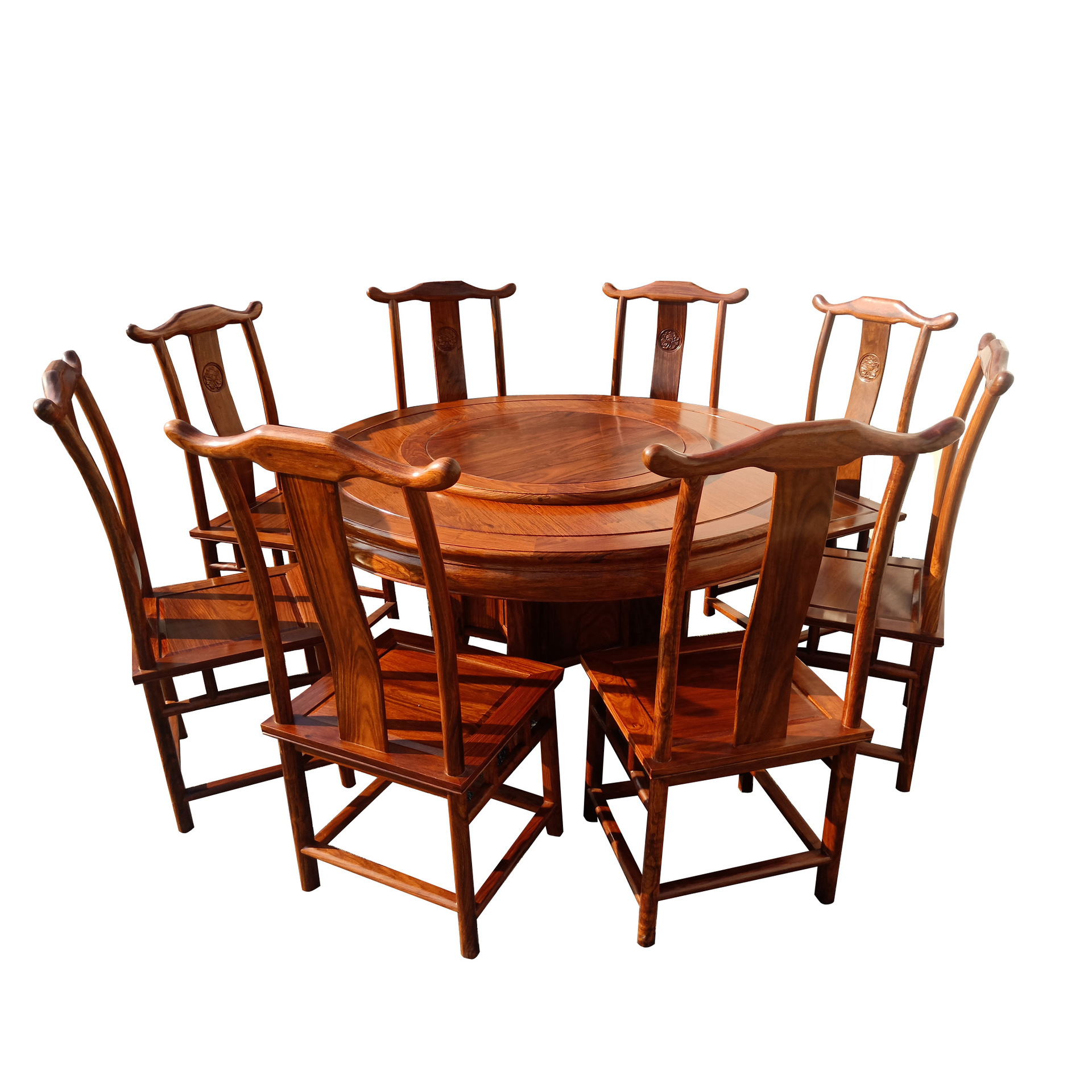 刺猬紫檀圆餐台名式圆台黄花梨餐台红木餐厅餐台