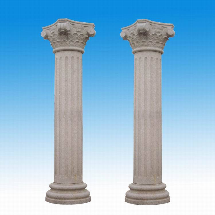 大理石罗马柱欧式圆柱别墅石雕门柱子装饰柱摆件圆形石材柱子