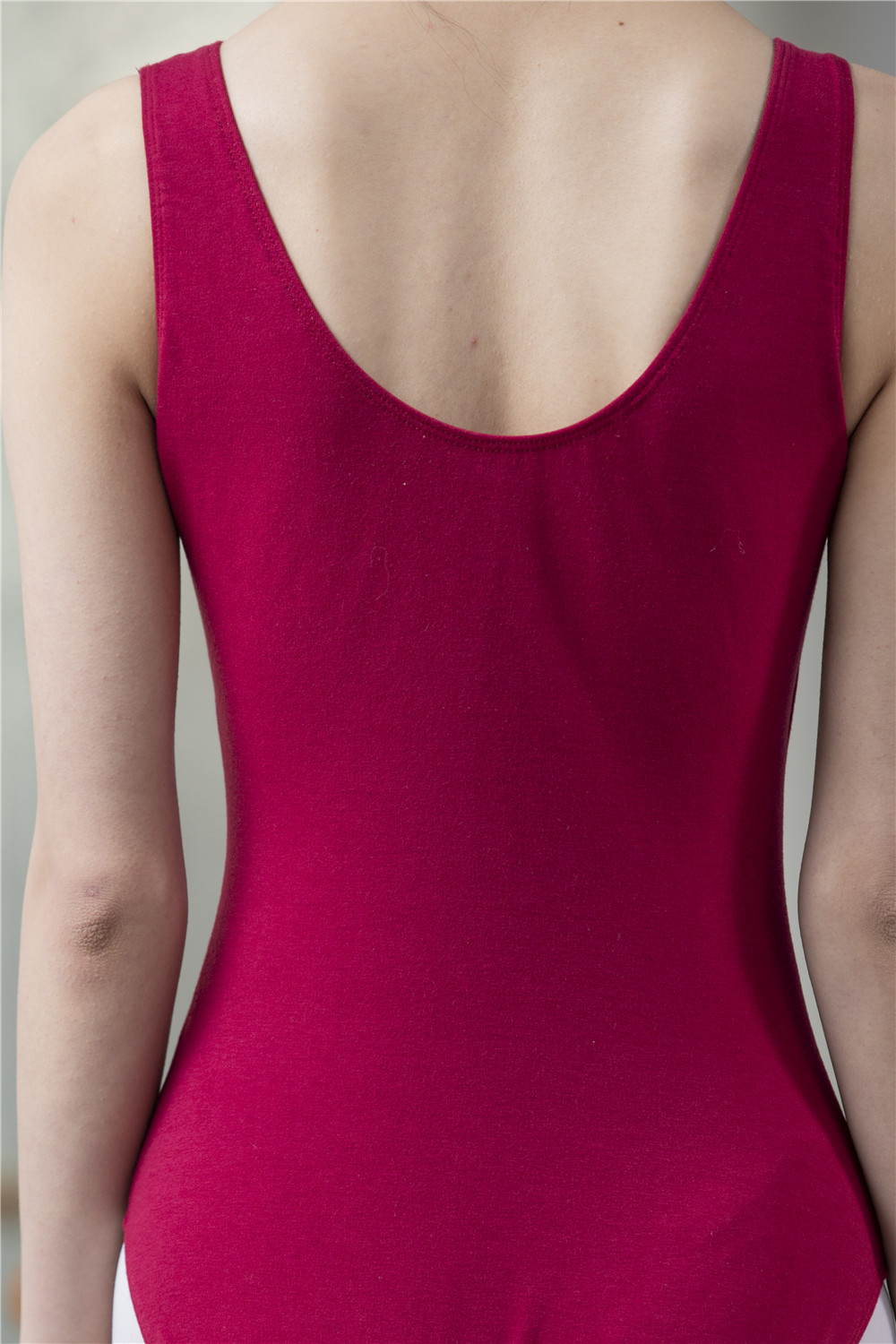 舞蹈服练功服背心平背连体体操服形体芭蕾女成人舍宾服夏棉料