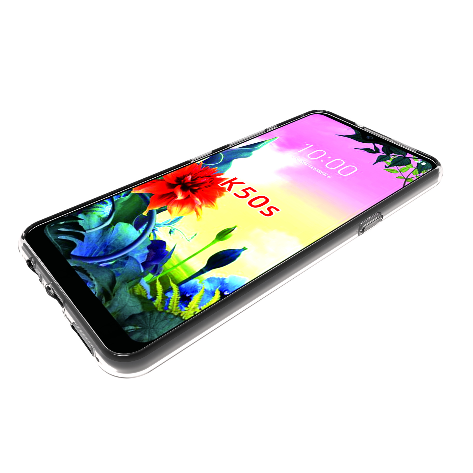 lg k50s光面防水纹手机保护套外壳透明tpu素材适用配件