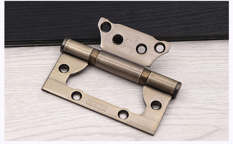 亿固房门合页不锈钢字母免开槽活页子母室内门铰链折弯木门门铰