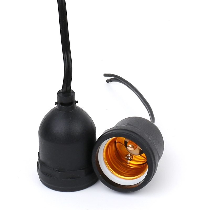 现货批发 灌胶全密封防雨灯头家用防漏电耐高温胶木防水灯头e27