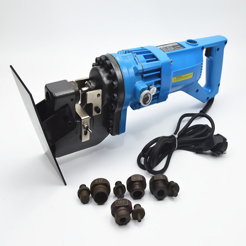 槽钢角钢金属板不锈钢打孔器角钢开孔机机 1700w短款冲孔机 模具