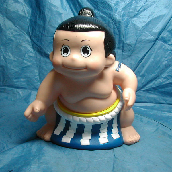 大力士相扑pvc卡通可爱人物公仔搪胶存钱筒比赛战斗体育比赛格斗