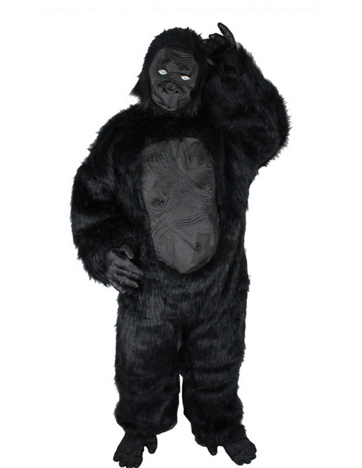 万圣节服装拍照黑猩猩衣服猿人服装成人大猩猩服装动物套装有肚皮