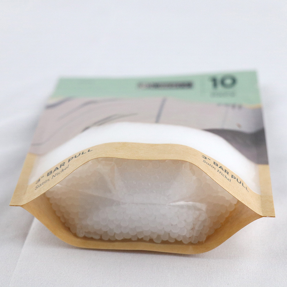 厂家直销耐磨牛皮纸袋五金包装袋透明开窗复合包装袋贴骨直立袋