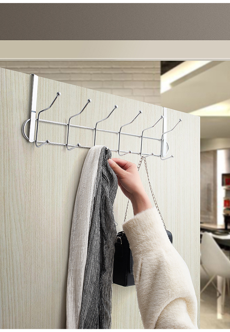 现代简约铁艺门后挂衣钩宿舍出租房进门墙上个性实用装修饰品壁挂