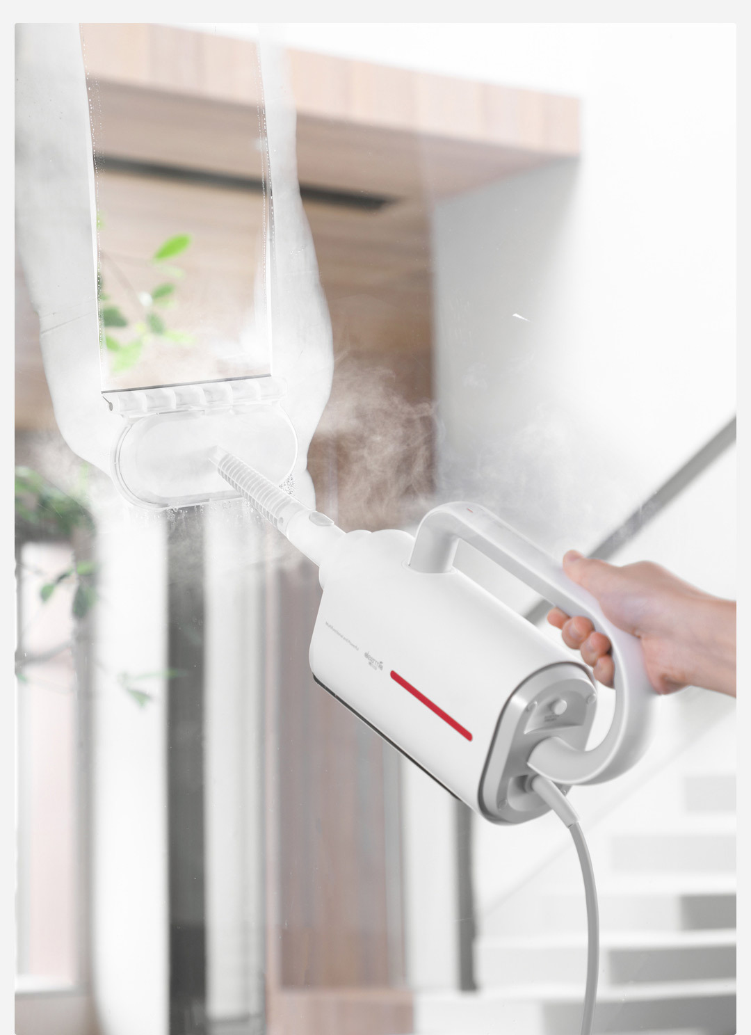 德尔玛多功能蒸汽清洁机dem-zq600白色1台/箱 物理去污五大刷头