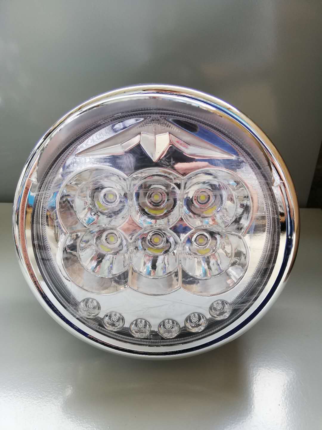 高亮摩托车led太子头大灯电动三轮车远光近光前置灯12v-80v通用款