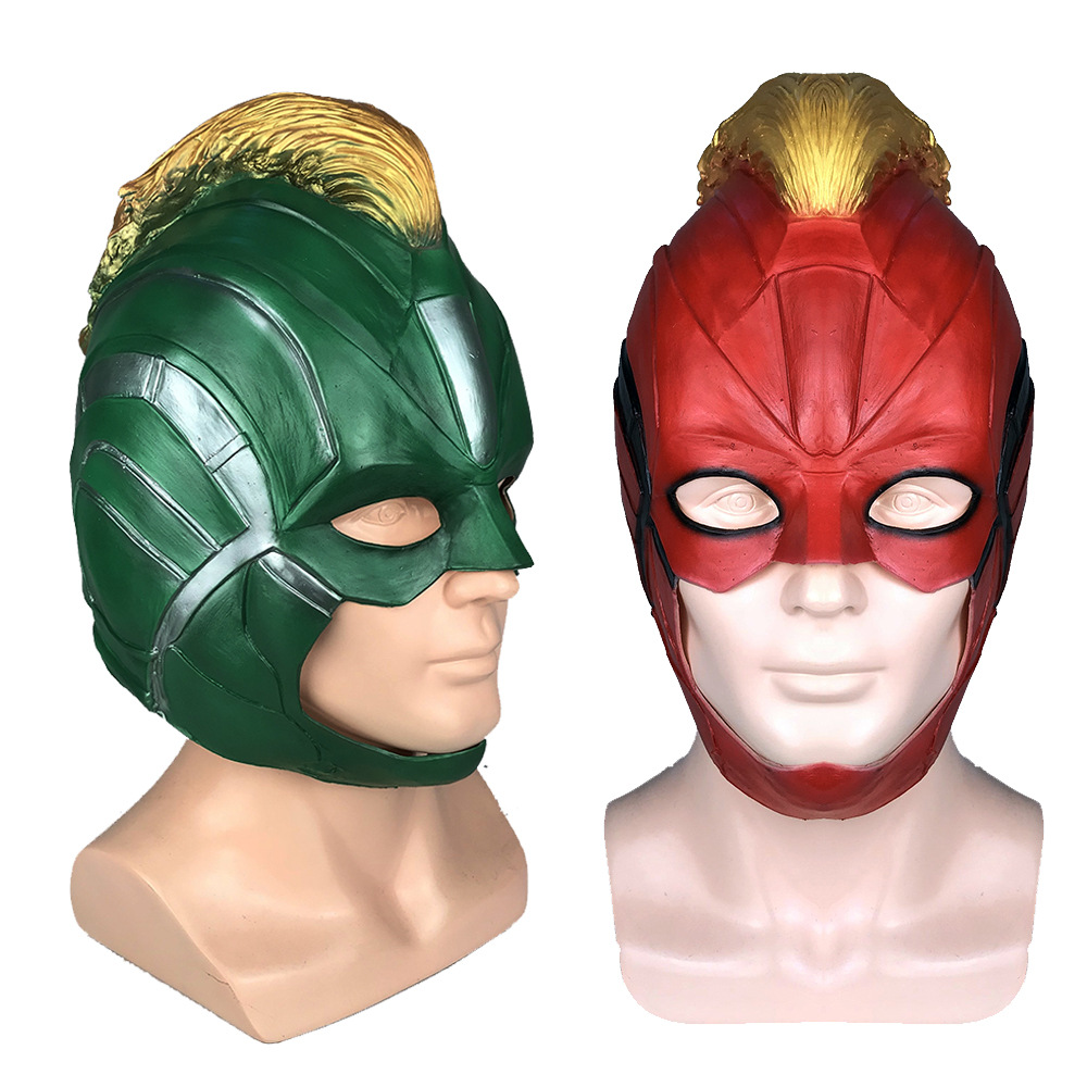 惊奇队长头套cos卡罗尔丹弗斯头盔万圣节道具电影视周边黑寡妇