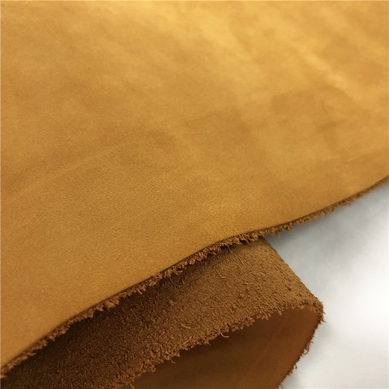 整张磨砂皮 牛巴戈头层牛皮真皮劳保护具鞋面商标革耐磨