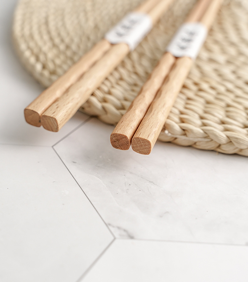 创意筷子榉木筷22.5cm批发 木质日式龟甲筷子 厂家批发