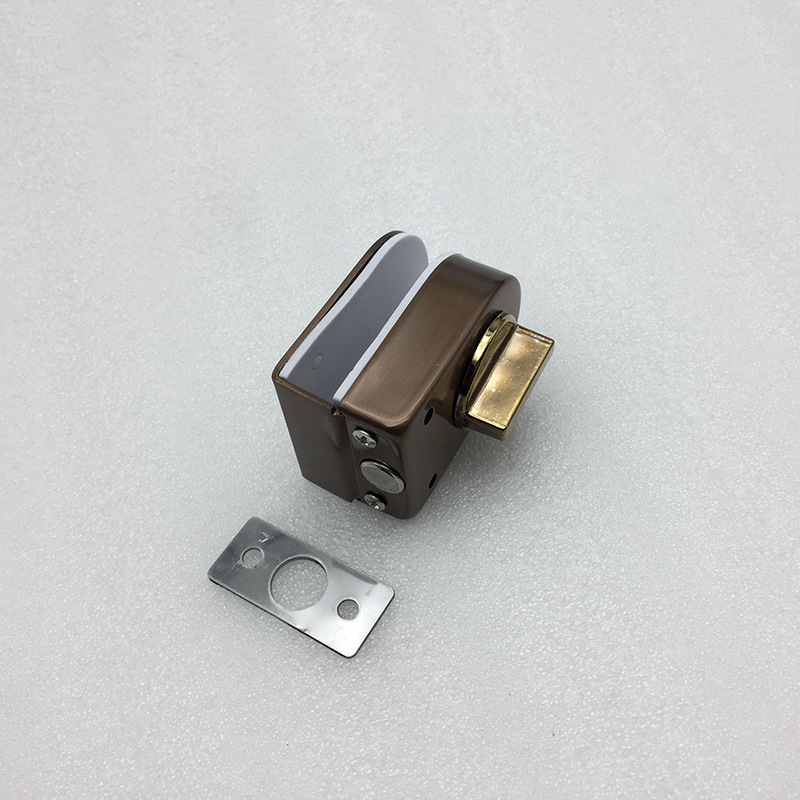 无框玻璃门插销 玫瑰金钛金哑黑四色可选 免打孔玻璃插销酒店门锁