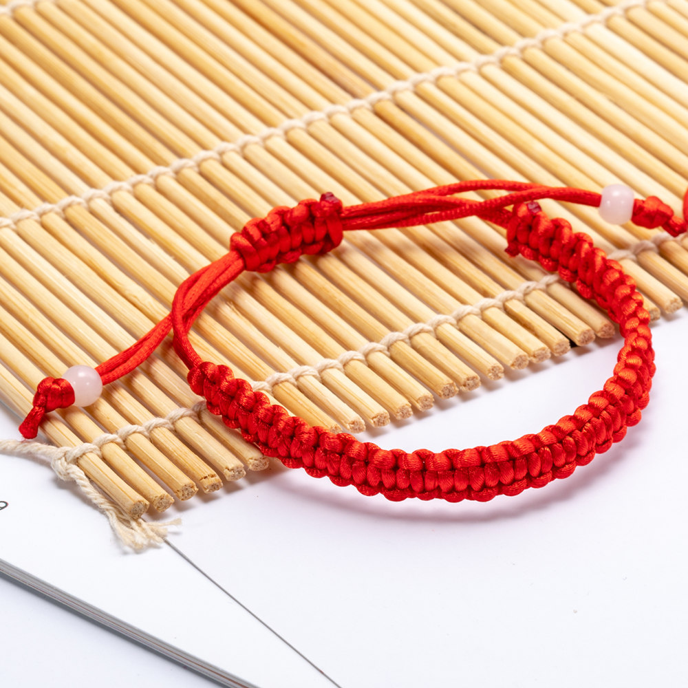 手工编织红绳五彩绳手链 简约款平结手链本命年端午节热销款批发
