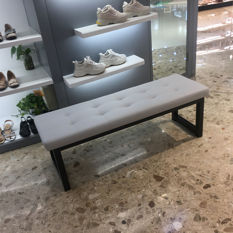 软包长条凳桑拿浴室更衣室试鞋凳不锈钢长条凳鞋店试鞋凳商场休闲