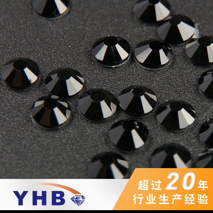 Factory Wholesale Textile Accessories Imitation Diamond Ordinary Black Imitation Diamond 2.4mm Women's Shoes Decoration Diya Diamond