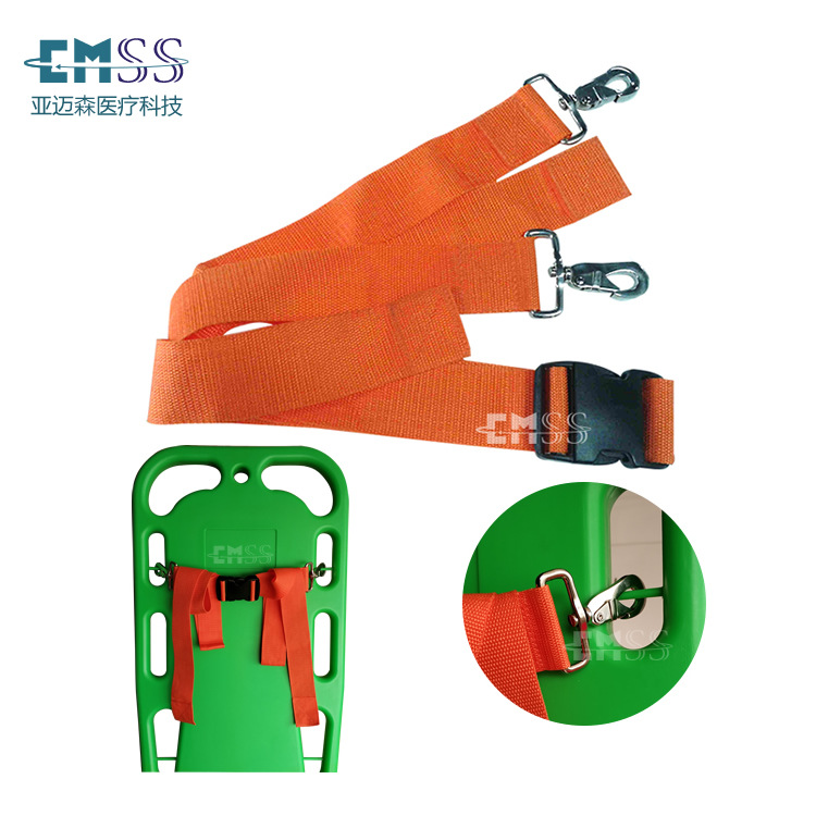 转移板脊柱固定板式担架安全固定绑带塑料担架金属挂钩插口式绑带