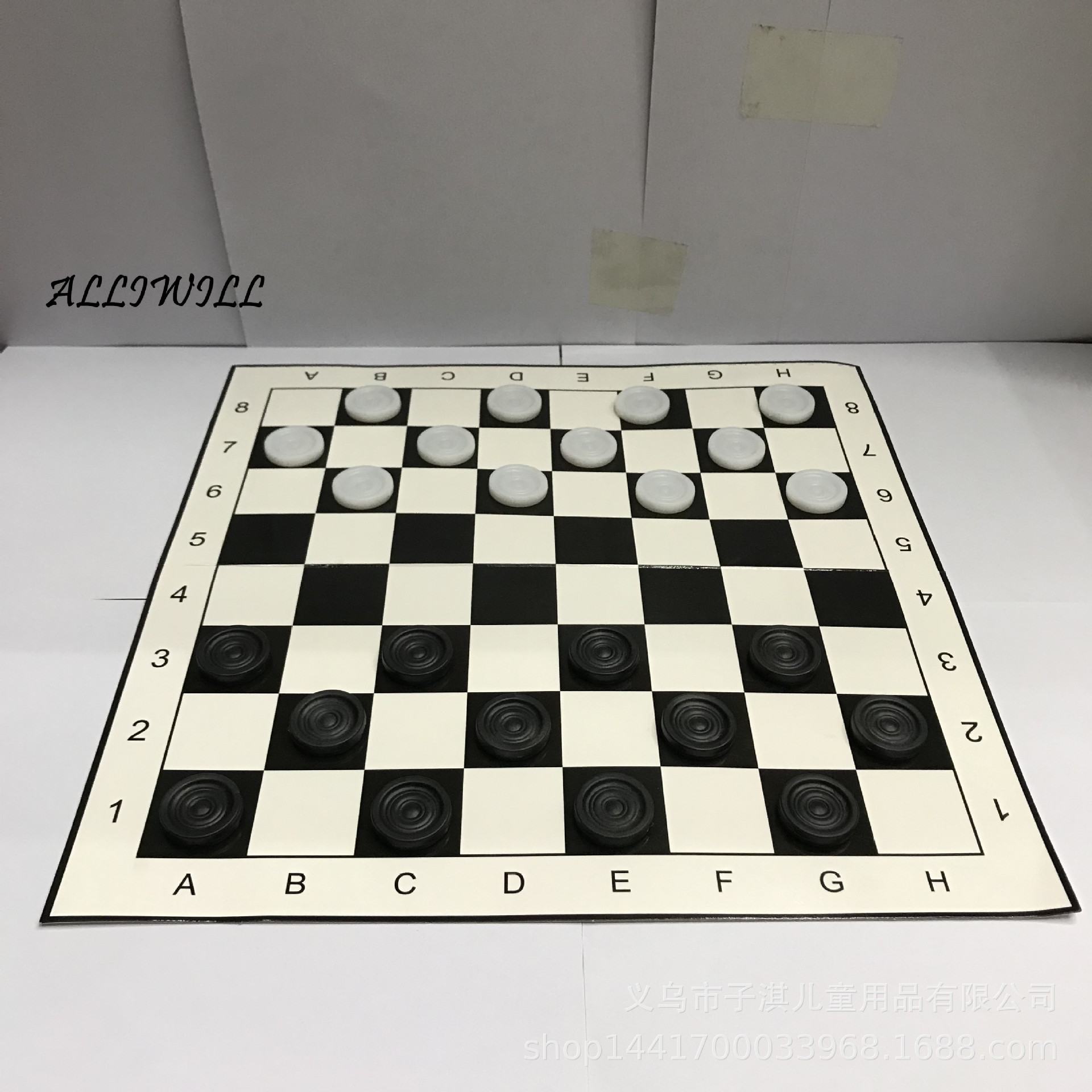 简易包装可折叠塑料国际跳棋draughts西洋跳棋checkers重108克