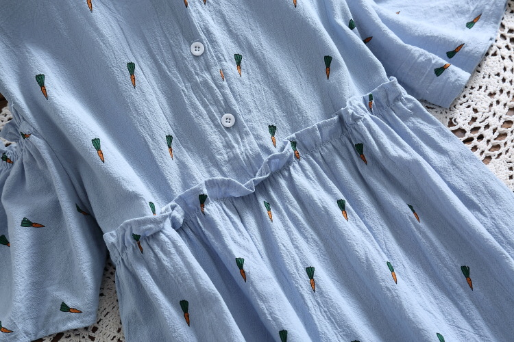 实拍2019夏季新款森女文艺小清新露肩袖胡萝卜连衣裙-阿里巴巴