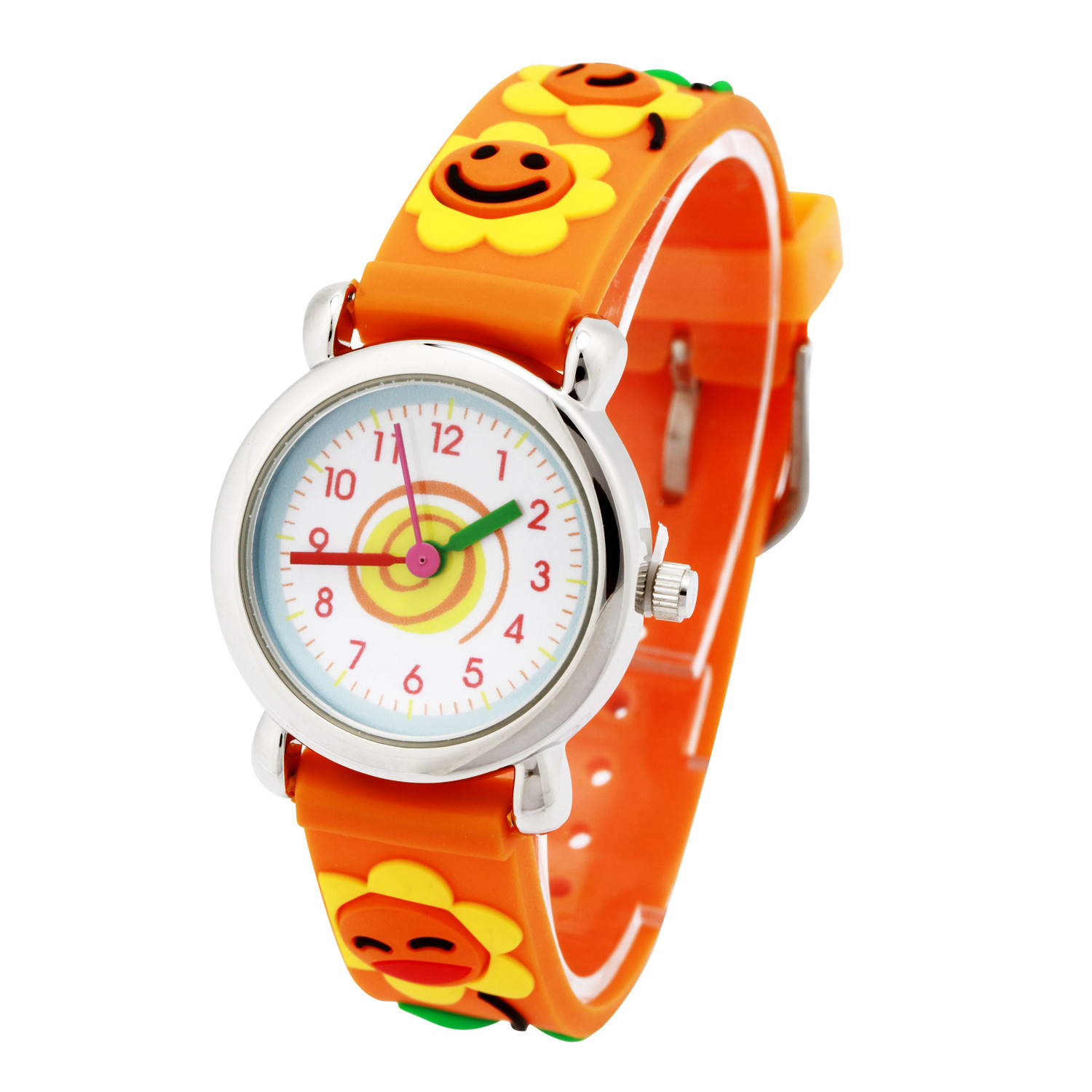 厂家直销儿童手表跨境卡通防水手表 创意3d向日葵男孩女孩礼物表