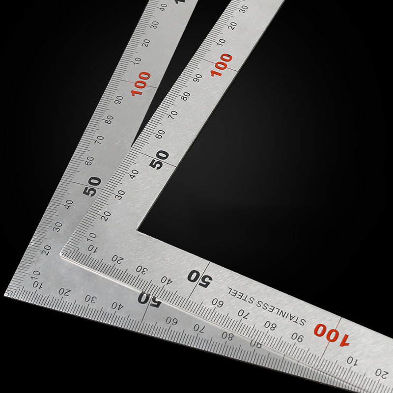 直角尺90度角尺高精度木工宽座方尺不锈钢直角尺加厚拐尺铝合金尺