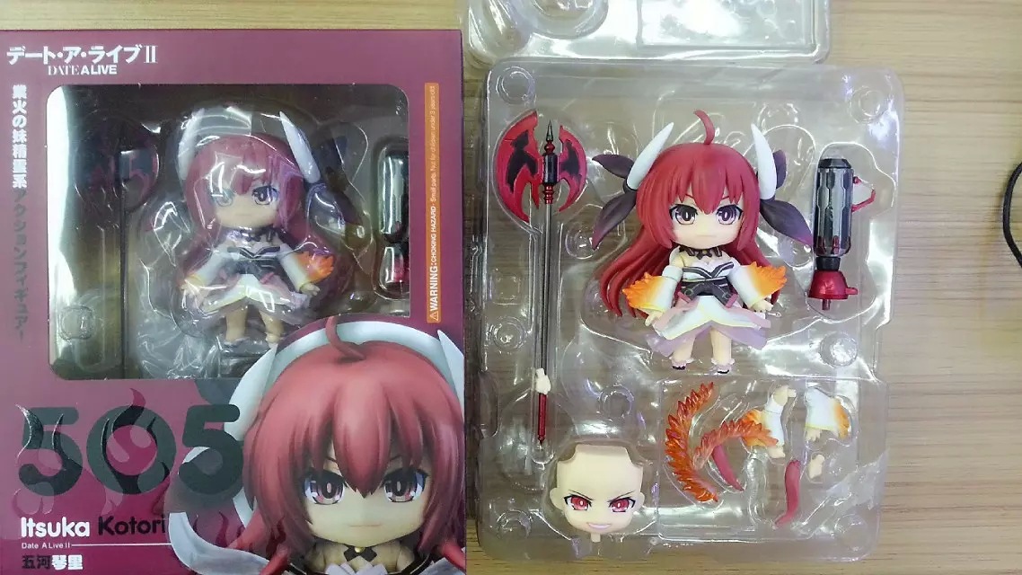 动漫玩具 gsc 约会大作战 505#五河琴里 q版粘土可动换脸盒装手办