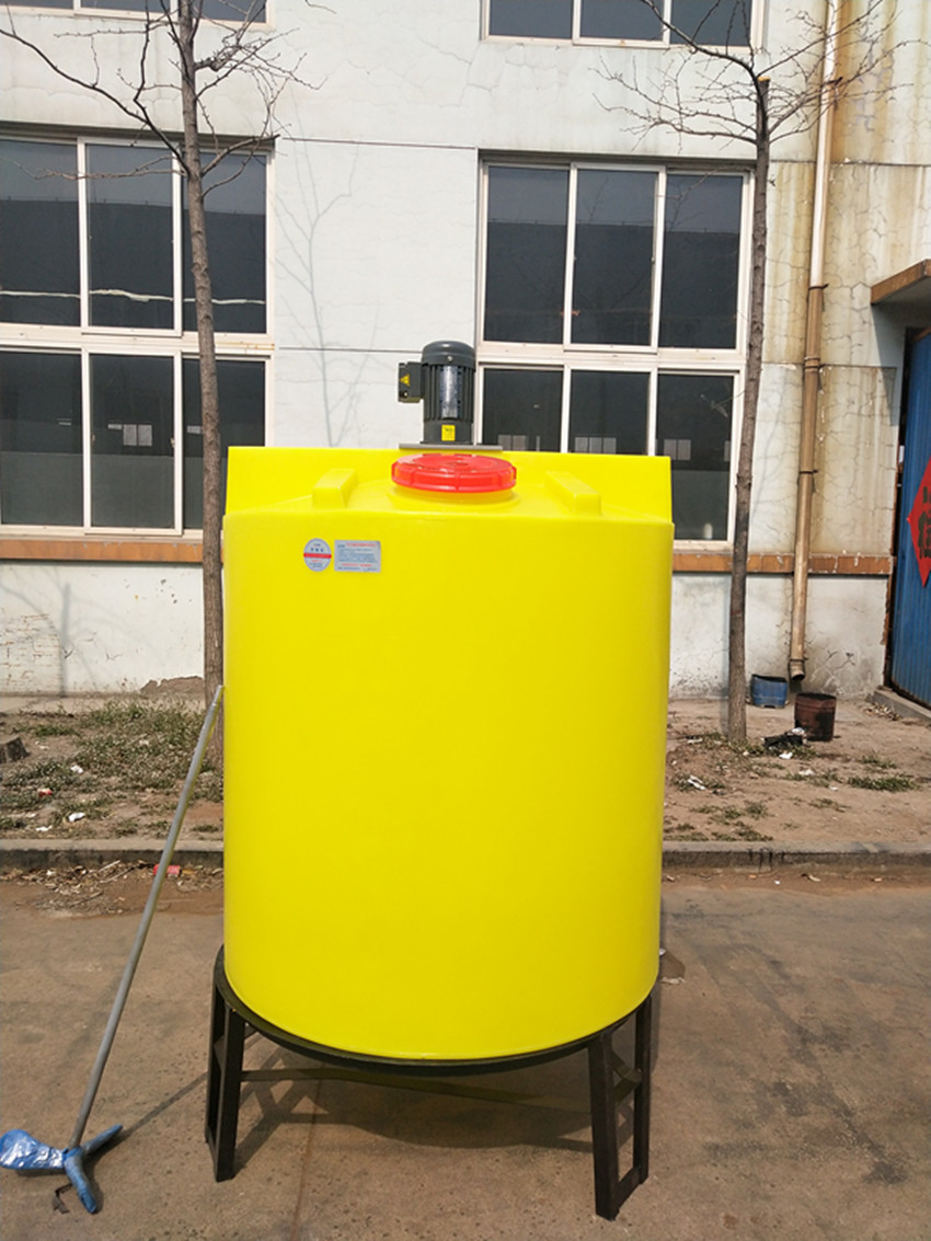 江苏供应1000l加药箱耐酸碱腐蚀1吨洗洁精搅拌桶pe锥底搅拌罐