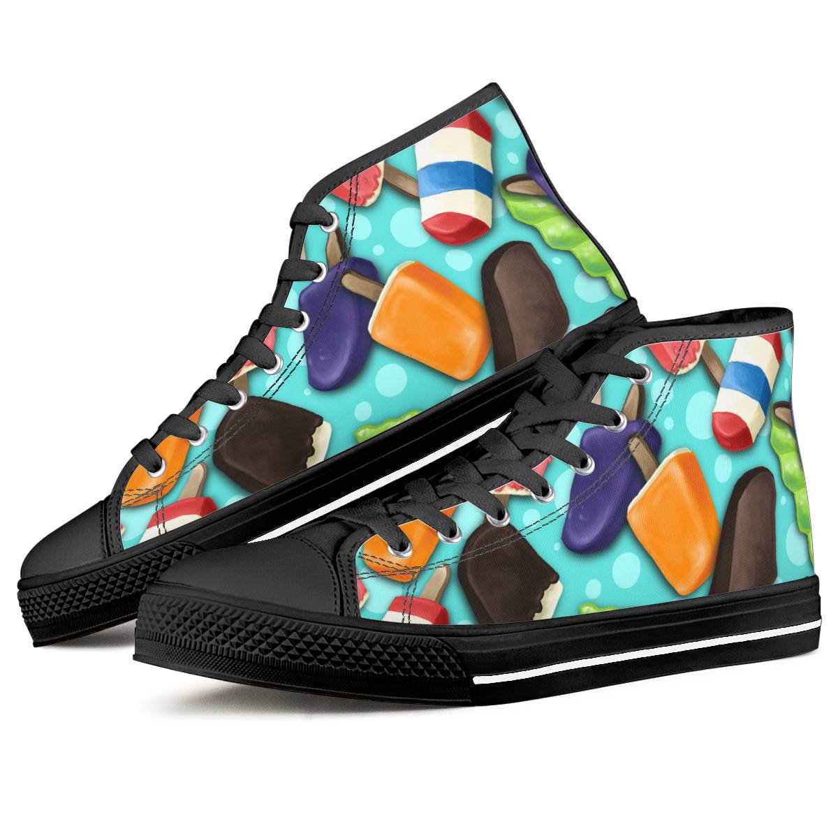 欧美街头涂鸦图案阴阳鞋帆布鞋高帮手绘鞋布鞋定制女canvas shoes