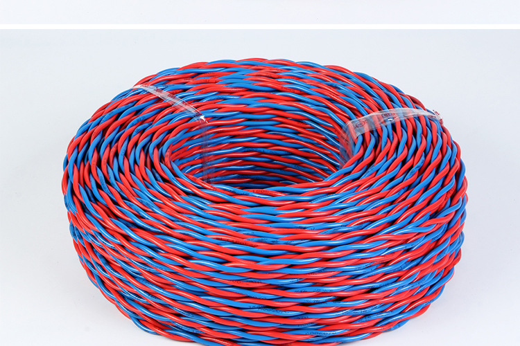 登峰电线厂家阻燃耐火国标2芯rvs双绞线家用装修电源线花线消防线